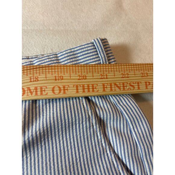 Mens Striped Seersucker Pants Size 30 Blue & White - Picture 6 of 7